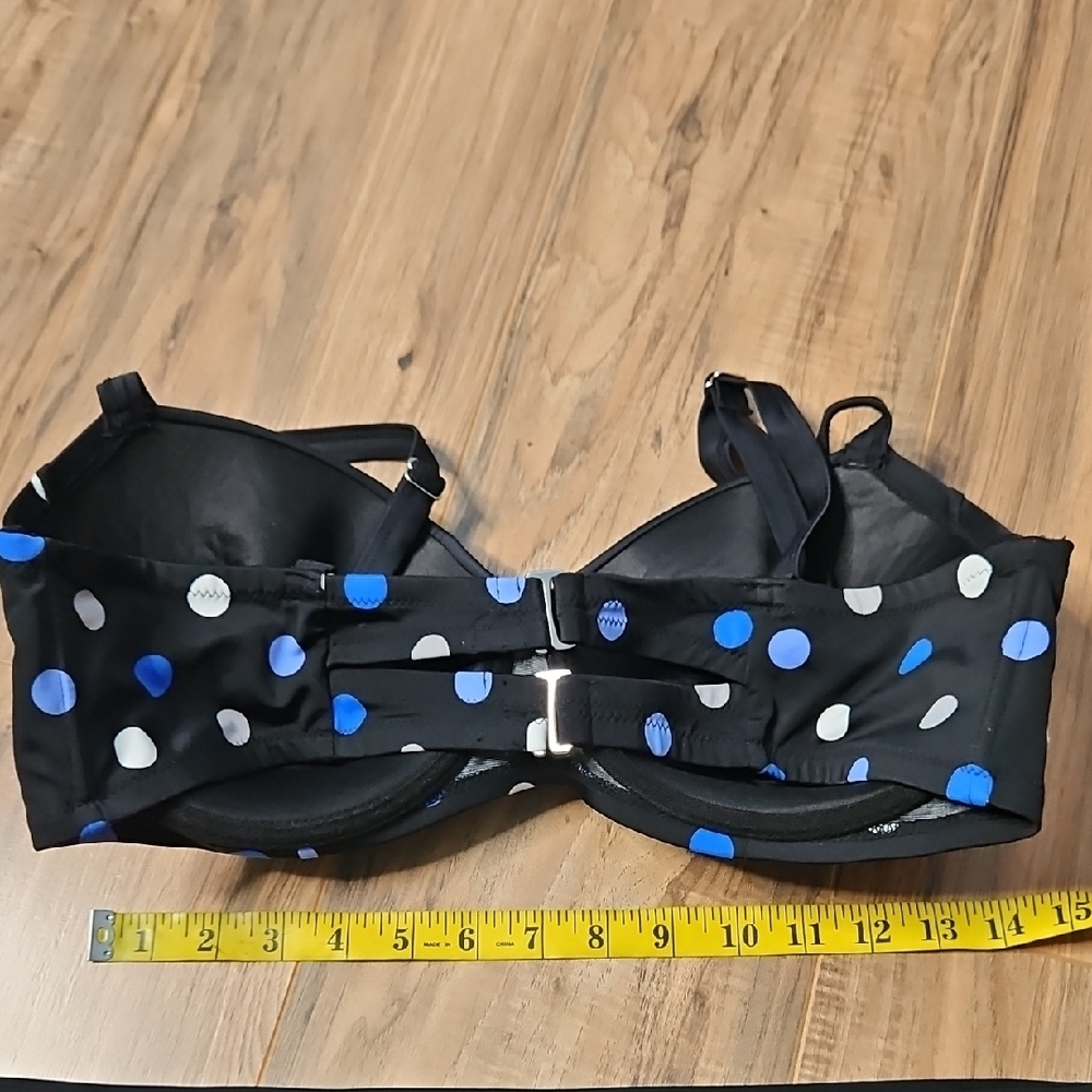 Polka Dot Plus Size Bikini - Black and Blue NWOT - Picture 13 of 15